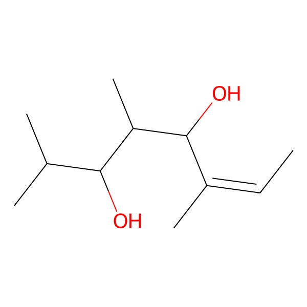 2D Structure of (3R,4R,5R)-2,4,6-trimethyloct-6-ene-3,5-diol