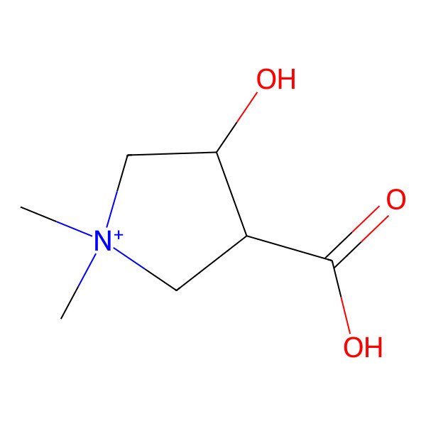 2D Structure of (3R,4S)-4-hydroxy-1,1-dimethylpyrrolidin-1-ium-3-carboxylic acid 2D Structure of (3R,4S)-4-hydroxy-1,1-dimethylpyrrolidin-1-ium-3-carboxylic acid