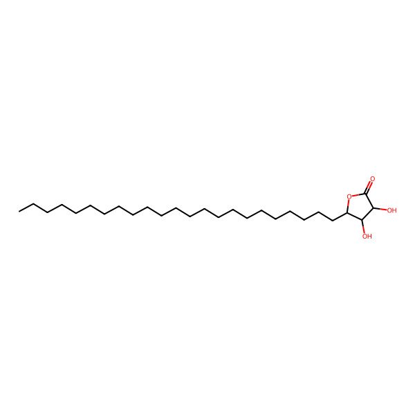 2D Structure of (3R,4S,5R)-3,4-dihydroxy-5-tricosyloxolan-2-one