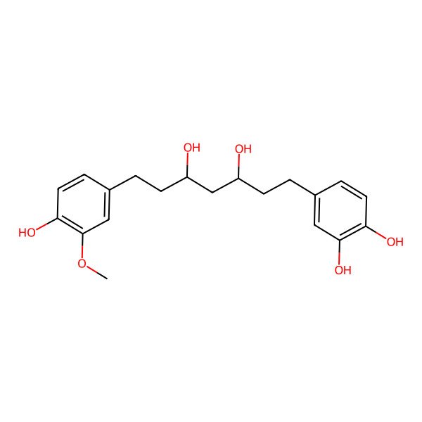 2D Structure of (3R,5R)-1-(3,4-Dihydroxyphenyl)-7-(3-methoxy-4-hydroxyphenyl)-3,5-heptanediol