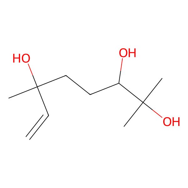 2D Structure of (3R,6S)-2,6-Dimethyl-7-octene-2,3,6-triol