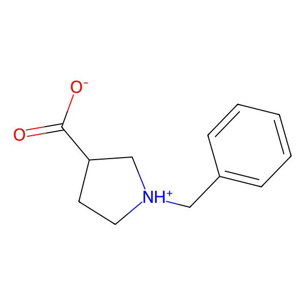 2D Structure of (3S)-1-benzylpyrrolidin-1-ium-3-carboxylate 2D Structure of (3S)-1-benzylpyrrolidin-1-ium-3-carboxylate
