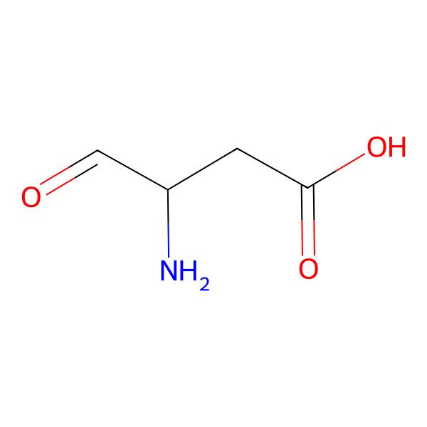 2D Structure of Butanoic acid, 3-amino-4-oxo-, (3S)-