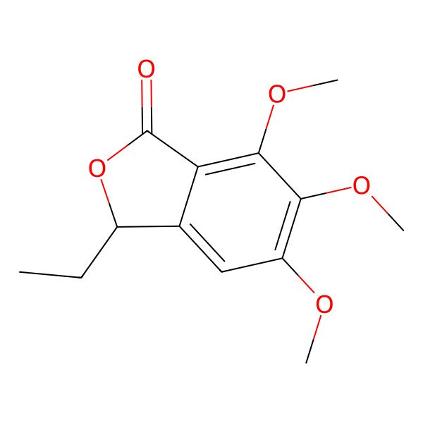 2D Structure of (S)-3-Ethyl-5,6,7-trimethoxyphthalide 2D Structure of (S)-3-Ethyl-5,6,7-trimethoxyphthalide
