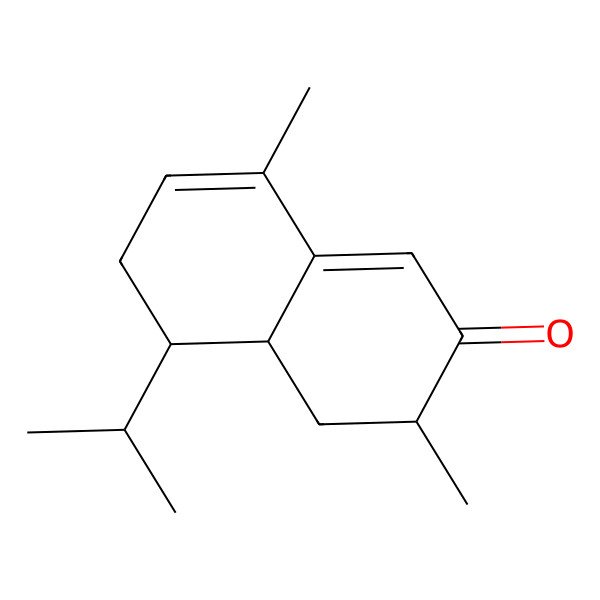 2D Structure of (3S)-3beta,8-Dimethyl-5beta-isopropyl-4,4abeta,5,6-tetrahydronaphthalene-2(3H)-one
