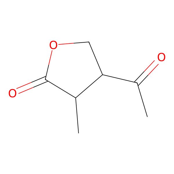 2D Structure of (3S,4S)-4-acetyl-3-methyloxolan-2-one