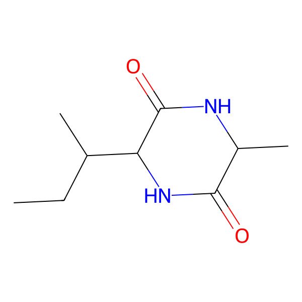 2D Structure of (3S,6S)-3-[(2R)-butan-2-yl]-6-methylpiperazine-2,5-dione