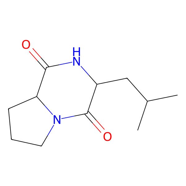 2D Structure of (3S,8AR)-3-Isobutylhexahydropyrrolo[1,2-a]pyrazine-1,4-dione