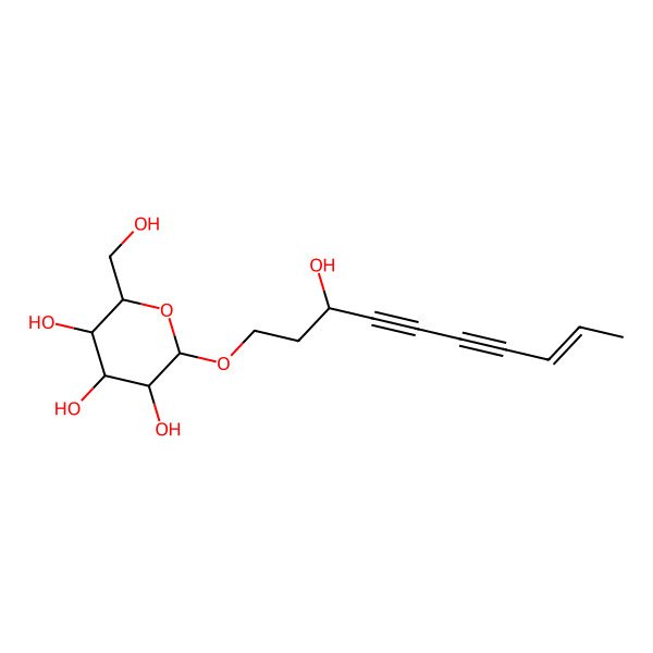 2D Structure of [(3S,8E)-3-Hydroxy-8-decene-4,6-diynyl]beta-D-glucopyranoside