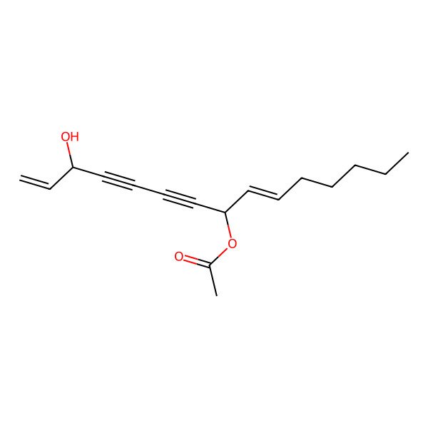 2D Structure of [(3S,8S,9Z)-3-hydroxypentadeca-1,9-dien-4,6-diyn-8-yl] acetate