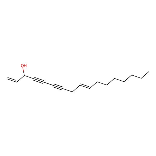 2D Structure of (3S,9E)-heptadeca-1,9-dien-4,6-diyn-3-ol