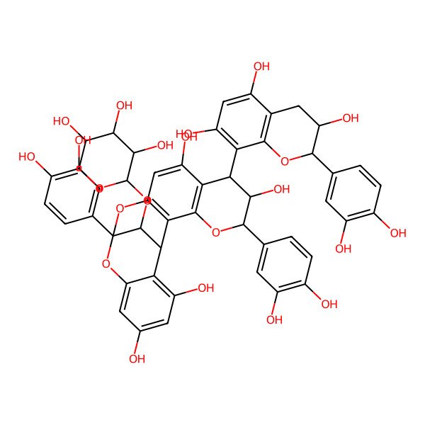 2D Structure of 3T-O-alpha-L-Arabinopyranosylcinnamtannin B1