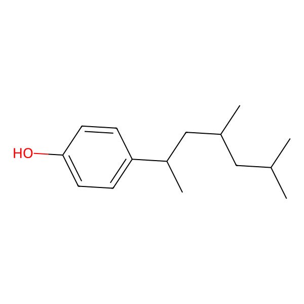 2D Structure of 4-(1,3,5-Trimethylhexyl)phenol 2D Structure of 4-(1,3,5-Trimethylhexyl)phenol