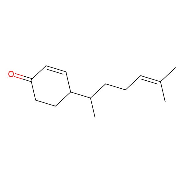 2D Structure of 4-(1,5-Dimethylhex-4-enyl)cyclohex-2-enone