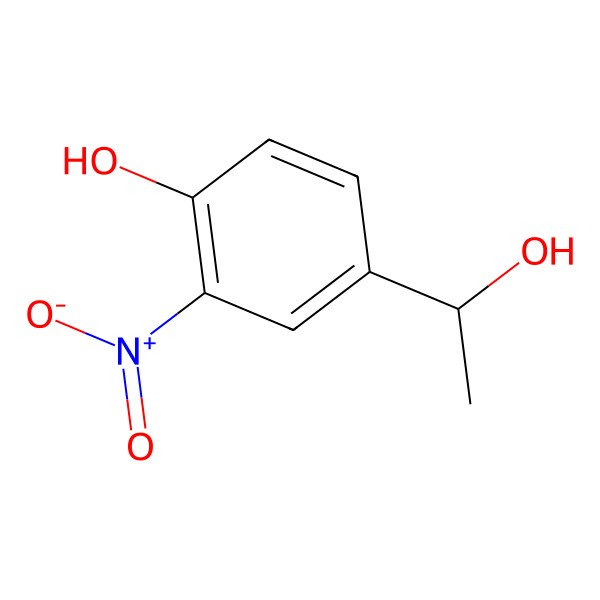 2D Structure of 4-[(1S)-1-Hydroxyethyl]-2-nitrophenol