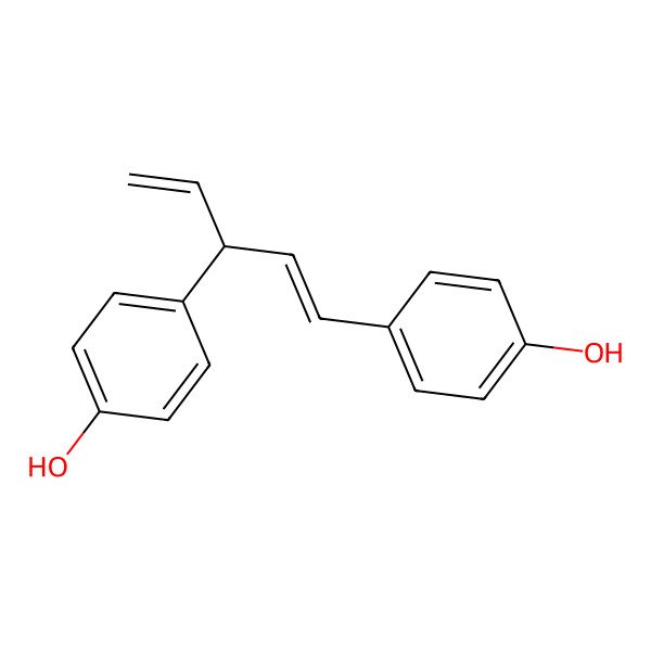 2D Structure of 4-[(1Z,3S)-3-(4-hydroxyphenyl)penta-1,4-dienyl]phenol