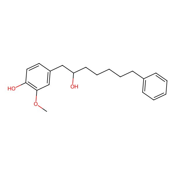 2D Structure of 4-(2-Hydroxy-7-phenylheptyl)-2-methoxyphenol