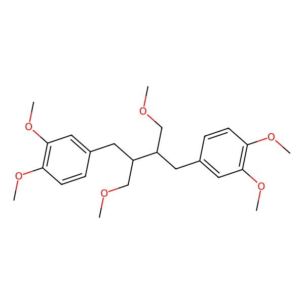 2D Structure of 4-[(2R,3R)-3-[(3,4-Dimethoxyphenyl)methyl]-4-methoxy-2-(methoxymethyl)butyl]-1,2-dimethoxybenzene