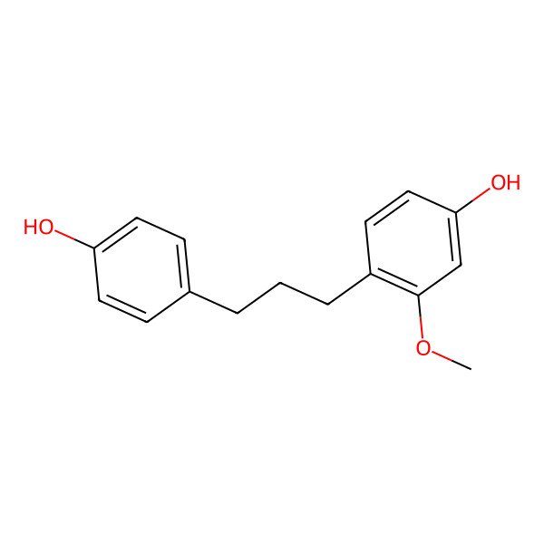 2D Structure of 4-[3-(4-Hydroxyphenyl)propyl]-3-methoxyphenol