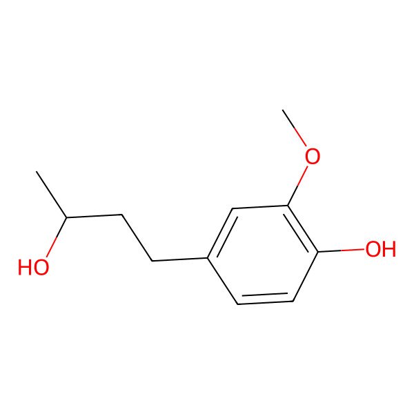 2D Structure of 4-(3-Hydroxybutyl)-2-methoxyphenol