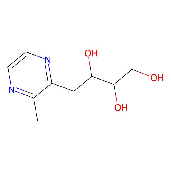 2D Structure of 4-(3-Methylpyrazin-2-yl)butane-1,2,3-triol 2D Structure of 4-(3-Methylpyrazin-2-yl)butane-1,2,3-triol