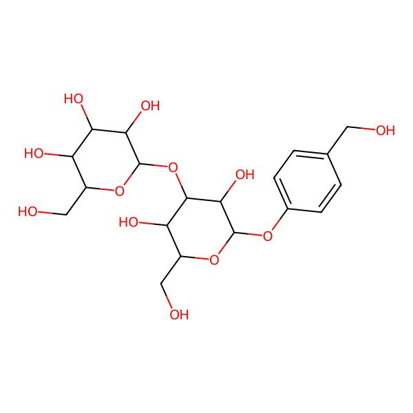 2D Structure of 4-[3-O-(beta-D-Glucopyranosyl)-beta-D-glucopyranosyloxy]benzyl alcohol
