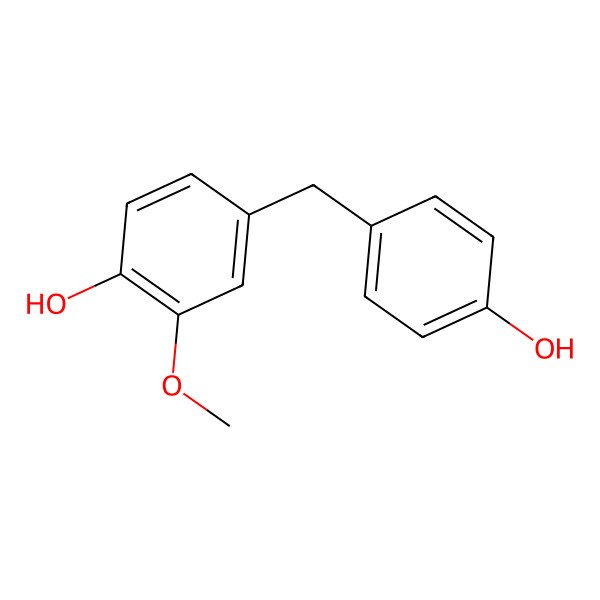 2D Structure of 4-(4-Hydroxybenzyl)-2-methoxyphenol