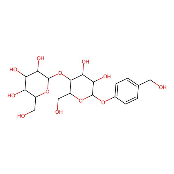 2D Structure of Glc(a1-4)Glc(b)-O-Ph(4-CH2OH)