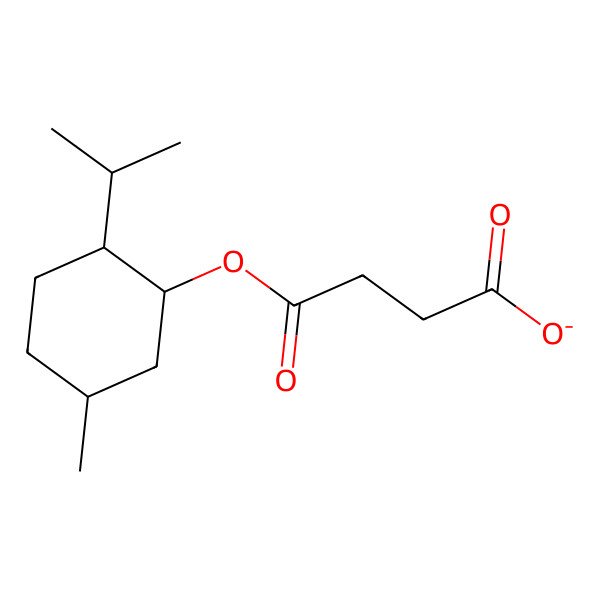 2D Structure of 4-{[5-Methyl-2-(propan-2-yl)cyclohexyl]oxy}-4-oxobutanoate