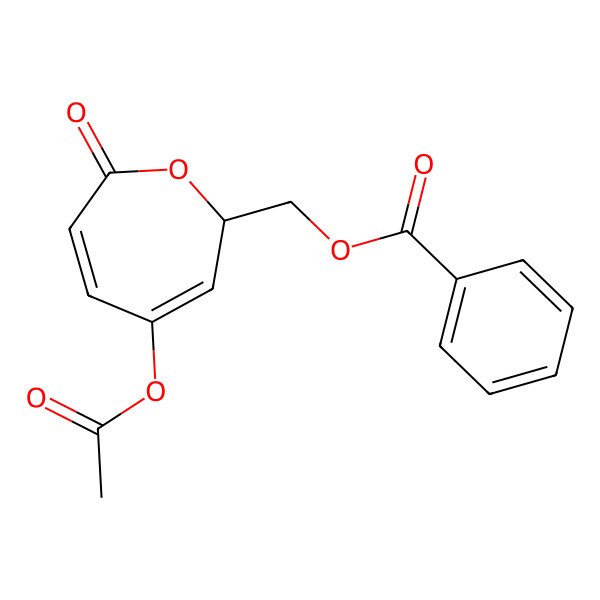 2D Structure of 5-acetoxy-7-benzoyloxymethyl-7H-oxepin-2-one