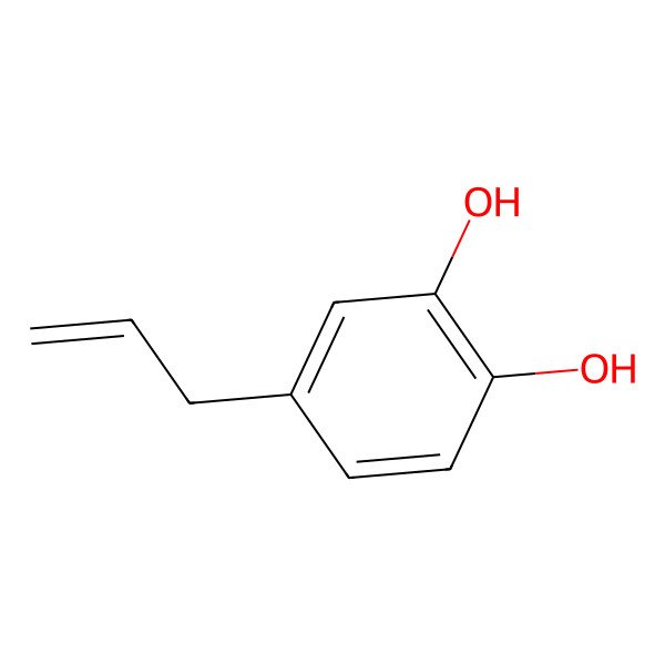 2D Structure of 4-Allylbenzene-1,2-diol