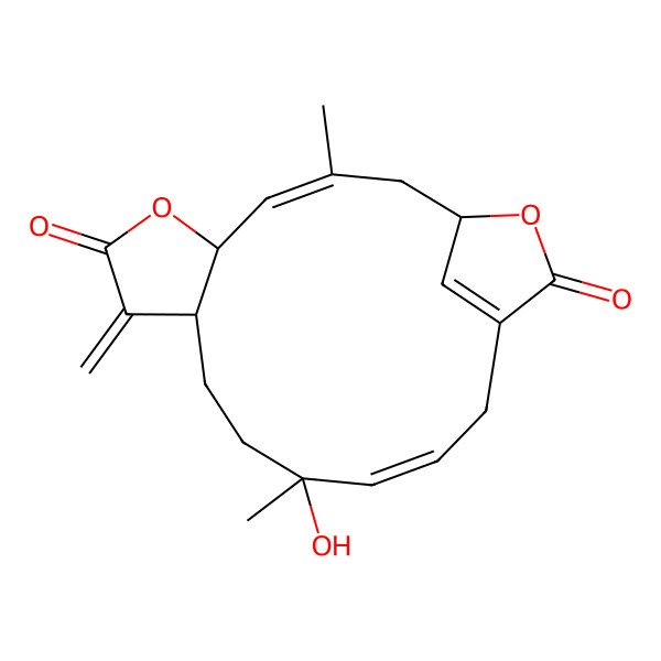 2D Structure of 4 alpha-Hydroxy-5-enovatodiolide