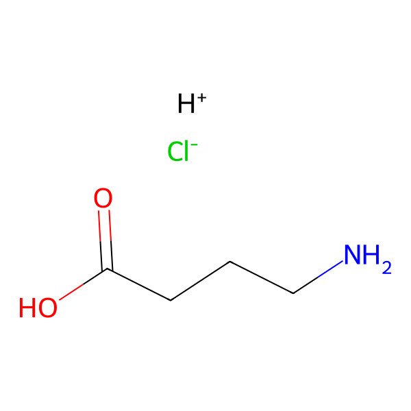2D Structure of 4-aminobutanoic acid;hydron;chloride