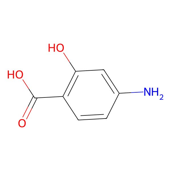 2D Structure of 4-Aminosalicylic acid