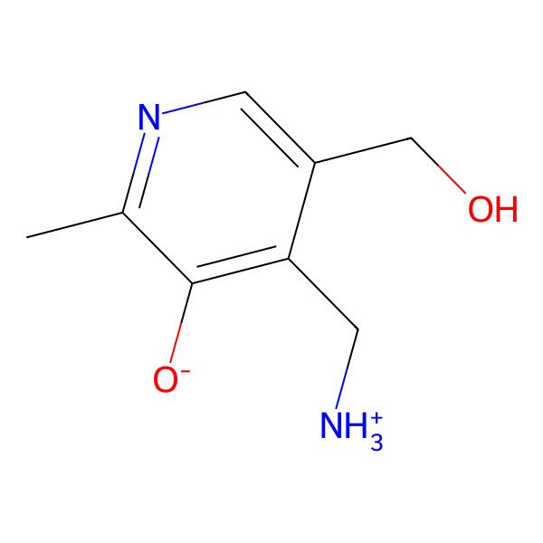 2D Structure of 4-(Azaniumylmethyl)-5-(hydroxymethyl)-2-methylpyridin-3-olate