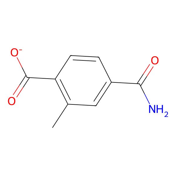 2D Structure of 4-Carbamoyl-2-methylbenzoate