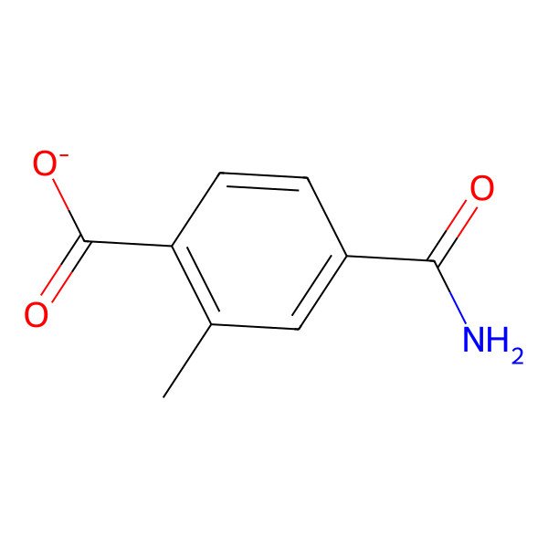 2D Structure of 4-Carbamoyl-2-methylbenzoate 2D Structure of 4-Carbamoyl-2-methylbenzoate