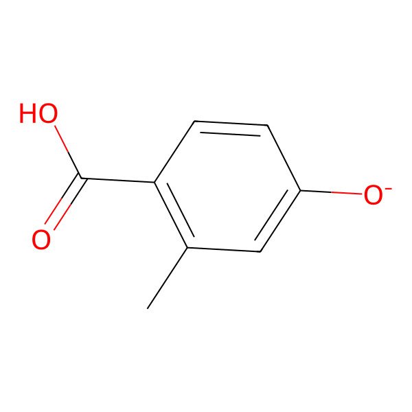 2D Structure of 4-Carboxy-3-methyl-phenolate