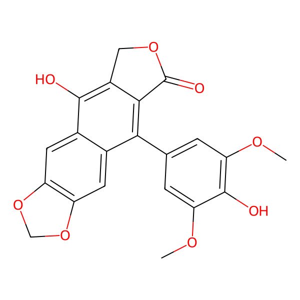 2D Structure of 4'-Demethyldehydropodophyllotoxin