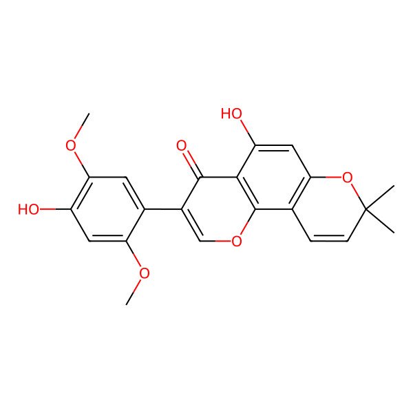 2D Structure of 4'-Demethyltoxicarol isoflavone
