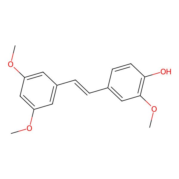 2D Structure of 4-[(E)-2-(3,5-dimethoxyphenyl)ethenyl]-2-methoxyphenol