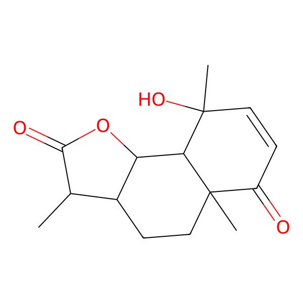 2D Structure of (3S,3aS,5aR,9S,9aR,9bS)-9-hydroxy-3,5a,9-trimethyl-3,3a,4,5,9a,9b-hexahydrobenzo[g][1]benzofuran-2,6-dione