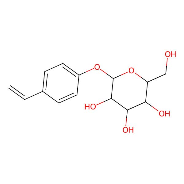 2D Structure of 4-Ethenylphenyl beta-D-glucopyranoside