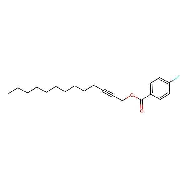 2D Structure of 4-Fluorobenzoic acid, tridec-2-ynyl ester