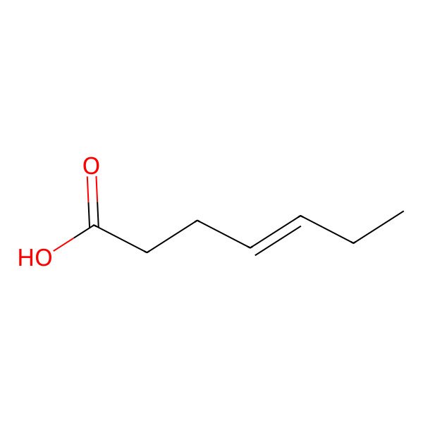 2D Structure of 4-Heptenoic acid