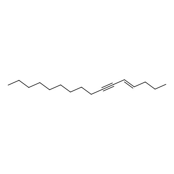 2D Structure of 4-Hexadecen-6-yne, (E)-