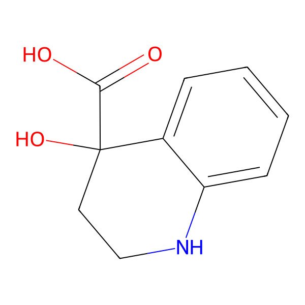 2D Structure of 4-Hydroxy-1,2,3,4-tetrahydroquinoline-4-carboxylic acid