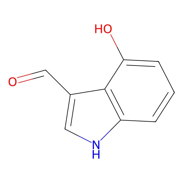 2D Structure of 4-hydroxy-1H-indole-3-carbaldehyde 2D Structure of 4-hydroxy-1H-indole-3-carbaldehyde