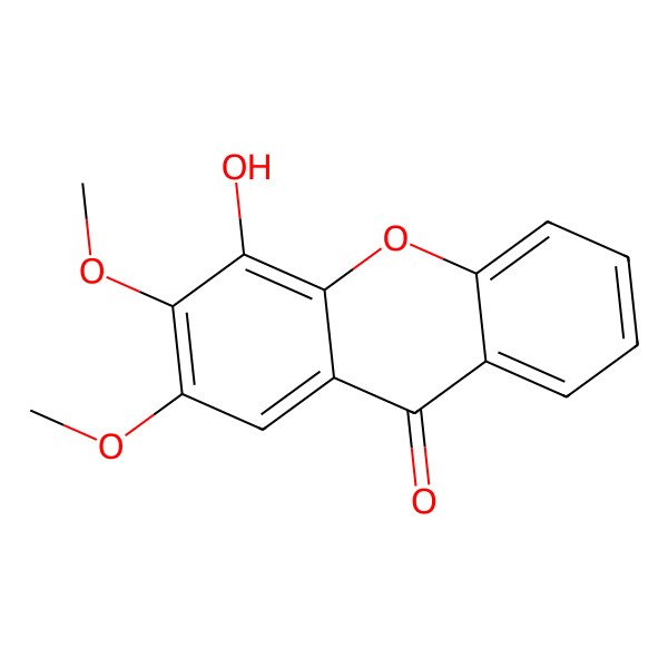 2D Structure of 4-Hydroxy-2,3-dimethoxyxanthone