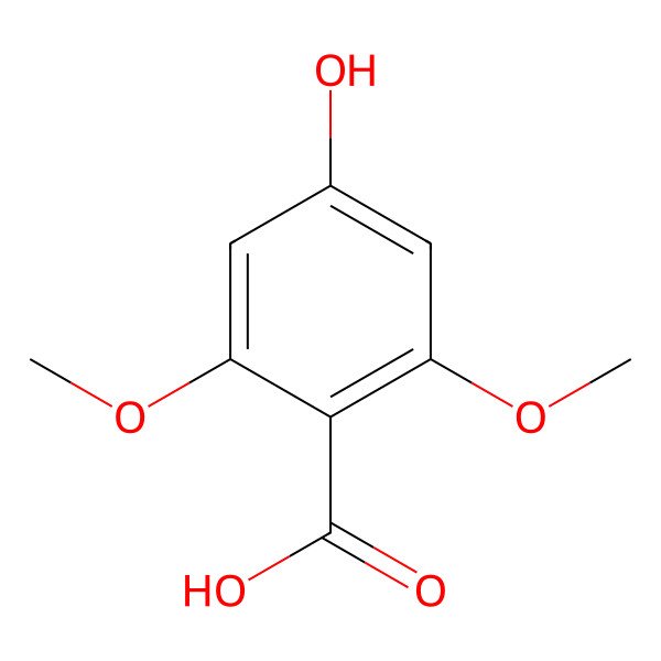 2D Structure of 4-Hydroxy-2,6-dimethoxybenzoic acid